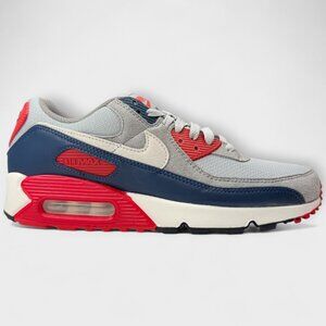 Nike Air Max 90 Men’s Size 8.5 Smoke Grey Navy Red DM0029 005 New w Box